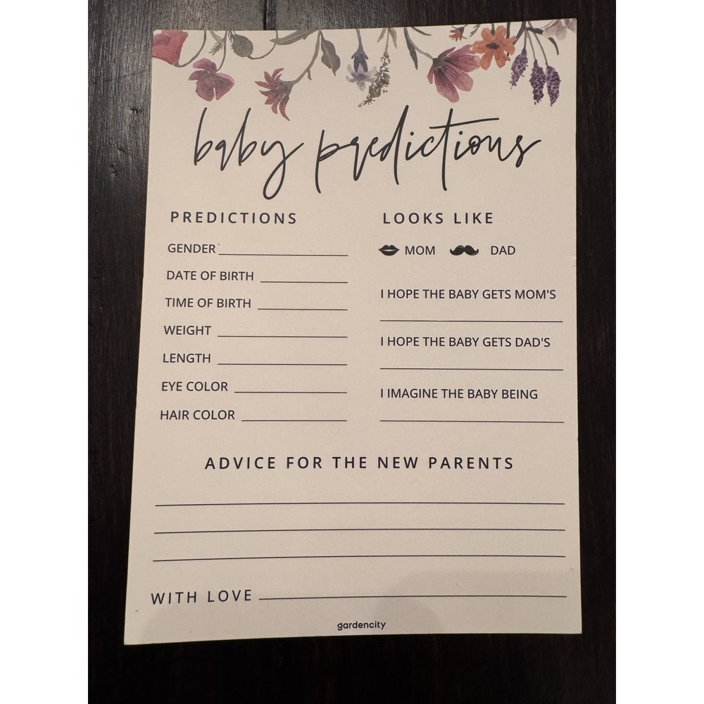 BABY SHOWER GAMES Set of 4 Printed Card Stock FUN‎ PARTY ACTIVITY 25 GUESTS